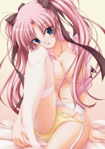 Rating: Explicit Score: 0 Tags: ayakaze_ryuushou bed blue_eyes blush bow bow_panties breasts censored cleavage convenient_censoring female female_only garter_belt hair_over_breasts hair_ribbon head_tilt highres human jpeg_artifacts large_breasts leg_lift lingerie long_hair navel no_bra nurse_no_obenkyou open_clothes open_shirt original panties pink_hair ribbon rule34 shirt sitting solo takano_hina thighhighs tied_hair twintails underwear white_legwear white_thighhighs yellow_panties User: bunchy7s