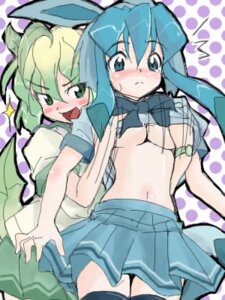 Rating: Explicit Score: 0 Tags: 2girls beige_skin blue_eyes breast_grab breasts closed_mouth clothes color eeveelution endou_masatoshi female female_only front_view fur furry_ears generation_4_pokemon glaceon green_eyes hand_in_shirt hand_under_shirt human humanized humanized_pokemon leafeon lowres midriff multiple_females multiple_girls nintendo open_eyes open_mouth pointy_ears pokemon pokemon_(species) pokemon_dppt rule34 shirt_lift skirt yuri User: bunchy7s
