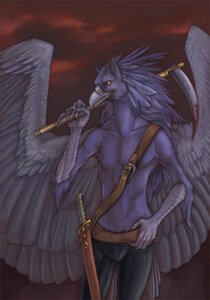 Rating: Safe Score: 0 Tags: 2009 anthro avian beak biped black_clothing blood bodily_fluids bottomwear claws clothed clothing e621 feathered_wings feathers gryphon holding_melee_weapon holding_object holding_sword holding_weapon male melee_weapon mythological_avian mythological_creature mythology pants polearm purple_body rhnn531136 scythe solo standing sword topless warrior weapon wings yellow_eyes User: bunchy7s Rating: Safe Score: 0 Tags: 2009 anthro avian beak biped black_clothing blood bodily_fluids bottomwear claws clothed clothing e621 feathered_wings feathers gryphon holding_melee_weapon holding_object holding_sword holding_weapon male melee_weapon mythological_avian mythological_creature mythology pants polearm purple_body rhnn531136 scythe solo standing sword topless warrior weapon wings yellow_eyes User: bunchy7s