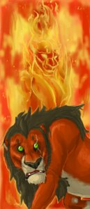 Rating: Safe Score: 0 Tags: disney e621 felid feral fire lion male mammal pantherine paso sarabi_(the_lion_king) scar scar_(the_lion_king) solo the_lion_king warm_colors User: bunchy7s