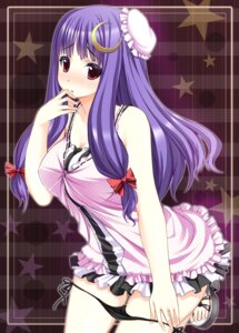 Rating: Explicit Score: 0 Tags: female highres kaneru long_hair panties panty_pull patchouli_knowledge purple_hair pussy pussy_juice pussy_juice_trail red_eyes rule34 sandals side-tie_panties star striped touhou underwear wet_pussy User: bunchy7s
