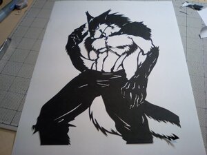 Rating: Safe Score: 0 Tags: 4:3 anthro black_and_white canid canine canis e621 grandfathered_content kiri-e male mammal monochrome muscular muscular_anthro muscular_male real solo tail unknown_artist wolf User: bunchy7s