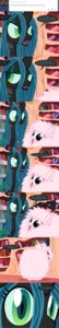 Rating: Safe Score: 0 Tags: 2013 absurd_res arthropod blue_eyes blush changeling_(mlp) clothing comic dialogue dunce_cap e621 earth_pony english_text equid equine eye_contact fan_character fangs female feral fluffle_puff fluffy friendship_is_magic green_eyes green_hair hair hasbro hat headgear headwear hi_res horn horse insect_wings long_image looking_at_another mammal mixermike622 my_little_pony open_mouth pink_hair pony queen_chrysalis_(mlp) tall_image teeth text wings User: bunchy7s