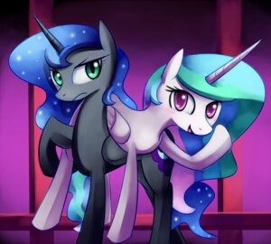 Rating: Safe Score: 0 Tags: 2011 blue_hair cutie_mark detailed_background duo e621 equid equine feathered_wings feathers female feral friendship_is_magic green_eyes hair hasbro horn long_hair mammal multicolored_hair my_little_pony mythological_creature mythological_equine mythology negativefox nightmare_moon_(mlp) open_mouth princess princess_celestia_(mlp) purple_eyes quadruped royalty short_hair sibling_(lore) sister_(lore) sisters_(lore) tail toony winged_unicorn wings User: bunchy7s
