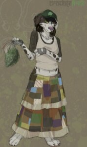 Rating: Safe Score: 0 Tags: alternative_fashion anthro bag barefoot biped bottomwear canid canine canis clothing digital_media_(artwork) domestic_dog drugs e621 feet female gloves handwear heterochromia hippie long_skirt looking_at_viewer mammal marijuana penny_(troublefree) skirt solo spots stoned substance_intoxication troublefree User: bunchy7s