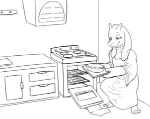 Rating: Safe Score: 0 Tags: anthro appliance baking barefoot biped boss_monster_(undertale) bovid caprine clothing cooking dessert digital_media_(artwork) e621 feet female food handwear hindpaw horn kitchen kitchen_appliance mammal monochrome oven oven_mitts pastry paws pie samael smile solo toriel undertale undertale_(series) User: bunchy7s