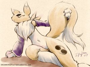Rating: Safe Score: 0 Tags: 2007 4:3 anthro armwear bandai_namco belly black_sclera blue_eyes bridal_gauntlets canid canine chest_tuft clothing countershading digimon digimon_(species) double_tomoe e621 featureless_crotch female fur holding_tail j-fujita looking_at_viewer mammal mostly_nude navel neck_tuft pose renamon solo tail tomoe_(symbol) tuft wallpaper white_belly yellow_body yellow_fur User: bunchy7s