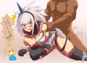 Rating: Explicit Score: 0 Tags: 1boy 2girls armor aurastack bent_over blonde_hair blue_eyes blush bodysuit boots breast_grab breasts capcom cleavage crossover dark-skinned_male dark_skin doggy_style elbow_gloves female from_behind gloves hairband hood horn horns huge_breasts human interracial kirin_(armor) long_hair male metroid monster_hunter muscles nintendo nipples nude nude_male partially_translated penis ponytail pussy pussy_juice rule34 samus_aran sex silver_hair straight tears text thighhighs tied_hair translation_request wet zero_suit User: bunchy7s