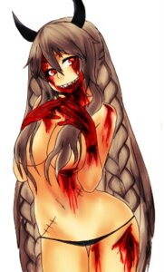 Rating: Questionable Score: 0 Tags: blood bodily_fluids breasts clothed clothing convenient_censorship e621 female grey_hair grin hair hair_covering_breasts horn humanoid long_hair low_res monster_girl_(genre) navel nightmare_fuel not_furry panties red_eyes scar smile solo teeth topless underwear unknown_artist User: bunchy7s Rating: Questionable Score: 0 Tags: blood bodily_fluids breasts clothed clothing convenient_censorship e621 female grey_hair grin hair hair_covering_breasts horn humanoid long_hair low_res monster_girl_(genre) navel nightmare_fuel not_furry panties red_eyes scar smile solo teeth topless underwear unknown_artist User: bunchy7s