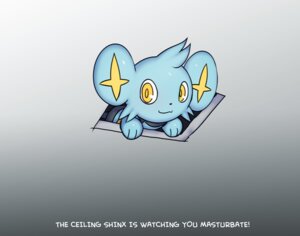 Rating: Safe Score: 0 Tags: :3 ambiguous_gender ceiling_cat e621 english_text felid generation_4_pokemon impious looking_at_viewer mammal meme nintendo pokemon pokemon_(species) shinx solo text User: bunchy7s