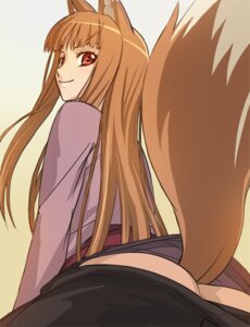 Rating: Explicit Score: 0 Tags: 1girls animal_ears anus arm_support ass ass_cleavage ass_crack brown_hair butt_crack clothing female from_behind haruyama holo long_hair looking_at_viewer looking_back no_panties pants_pull pointy_chin red_eyes rule34 smile solo spice_and_wolf tail wolf_ears wolf_tail User: bunchy7s