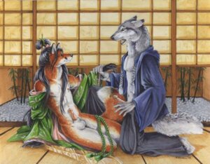 Rating: Explicit Score: 0 Tags: animal_genitalia anthro anthro_on_anthro balls canid canine canis clothed clothing crossdressing duo e621 erection femboy fox geisha genitals heather_bruton male mammal penis samurai sheath surprised tail undressing warrior wolf User: bunchy7s