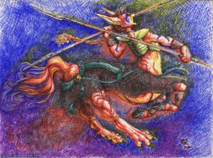 Rating: Safe Score: 0 Tags: anthro armor battle bluari clothed clothing e621 fantasy felid hooves hybrid male mammal medieval melee_weapon polearm quadruped solo spear tail taur weapon User: bunchy7s