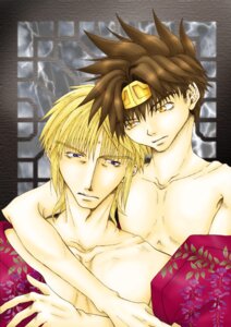 Rating: Explicit Score: 0 Tags: 2boys blonde_hair blue_eyes brown_hair genjyo_sanzo human male male_only multiple_males rule34 saiyuki son_goku_(saiyuki) yaoi yellow_eyes User: bunchy7s