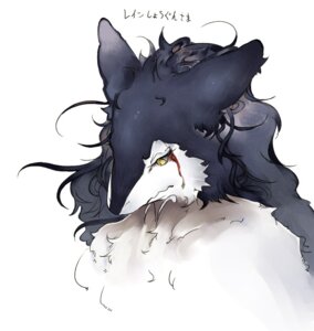 Rating: Safe Score: 0 Tags: ambiguous_gender anthro bust_portrait e621 japanese_text mammal portrait rain_silves sergal simple_background sindoll solo text translated white_background yellow_eyes User: bunchy7s