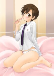 Rating: Questionable Score: 0 Tags: 1girls androgynous barefoot crab crossdressing dark_hair feet female fujioka_haruhi human mitarashi_kousei no_pants ouran_high_school_host_club pale_skin panties rule34 school_uniform serafuku short_hair solo tomboy underwear very_short_hair User: bunchy7s