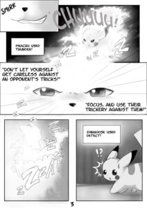 Rating: Safe Score: 0 Tags: borderless_panel close-up comic digital_media_(artwork) duo e621 english_text female feral five_frame_image generation_1_pokemon generation_3_pokemon greyscale interrobang male male/female mammal monochrome nintendo onomatopoeia overlay_layer page_number panel_overlap pikachu pokemon pokemon_(species) pokemon_move pokemon_speak rodent sound_effects tail text text_box text_outside_panel tiuhu zangoose User: bunchy7s