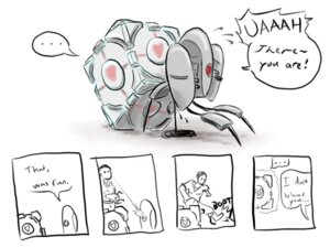 Rating: Questionable Score: 0 Tags: 1girls ambiguous_gender black_cum chell cube english female heart no_artist partially_colored portal_(series) rule34 sex text turret_(portal) weighted_companion_cube what white_background User: bunchy7s