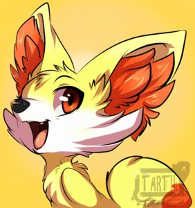 Rating: Safe Score: 0 Tags: 2013 ambiguous_gender big_ears canid canine cheek_tuft dipstick_tail e621 facial_tuft fangs fennekin feral fur generation_6_pokemon gradient_background happy hi_res inner_ear_fluff mammal markings nintendo open_mouth open_smile pokemon pokemon_(species) red_body red_eyes red_fur simple_background smile solo tail tail_markings tartii teeth tongue tuft watermark yellow_body yellow_fur User: bunchy7s