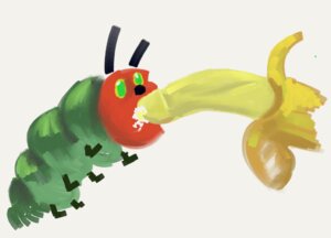 Rating: Explicit Score: 0 Tags: 1boy 6_legs animal animal_only antennae_(anatomy) anthro artist_request banana eating eric_carle first_porn_of_character food full_body furry green_eyes green_skin male male_only plain_background red_face rule34 side_view solo tagme the_very_hungry_caterpillar white_background User: bunchy7s