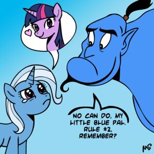Rating: Safe Score: 0 Tags: 1:1 bodily_fluids colored crossover crying dialogue digital_drawing_(artwork) digital_media_(artwork) disney disney's_aladdin duo e621 english_text equid equine female female/female feral friendship_is_magic fur genie genie_(disney) hair hasbro heart_symbol horn mammal megasweet multicolored_hair my_little_pony mythological_creature mythological_equine mythology purple_body purple_fur purple_hair simple_background speech_bubble tears text trixie_(mlp) twilight_sparkle_(mlp) two_tone_hair unicorn User: bunchy7s