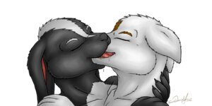 Rating: Questionable Score: 0 Tags: anthro arctic_fox black_body black_claws black_fur bodily_fluids brown_body brown_eyebrows brown_fur canid canine claws duo e621 eyebrows eyes_closed fingers forceswerwolf fox french_kissing fur hand_on_neck hybrid kissing lagomorph leporid male male/male mammal mephitid multicolored_body multicolored_fur open_mouth rabbit saliva saliva_on_tongue simple_background skunk skunkhase skunny swiftayama true_fox two_tone_body two_tone_fur white_background white_body white_eyebrows white_fur User: bunchy7s