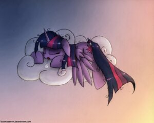 Rating: Safe Score: 0 Tags: 2013 cloud cutie_mark e621 equid equine eyes_closed feathered_wings feathers female feral friendship_is_magic fur hair hasbro horn mammal messy_hair multicolored_hair my_little_pony mythological_creature mythological_equine mythology on_cloud outside purple_body purple_feathers purple_fur purple_hair sky sleeping solo tail tired twilight_sparkle_(mlp) two_tone_hair vulpessentia winged_unicorn wings User: bunchy7s