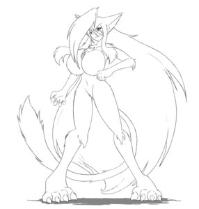 Rating: Questionable Score: 0 Tags: angel_the_catgirl angelthecatgirl anthro black_and_white breasts claws e621 female fluffy hair long_hair monochrome naturally_censored solo tail User: bunchy7s