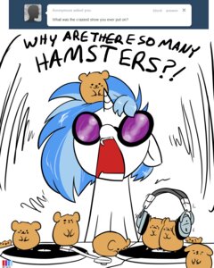 Rating: Safe Score: 0 Tags: 2011 4:5 blue_hair cricetid dialogue e621 electronics english_text equid equine eyewear female feral friendship_is_magic fur glasses group hair hamster hasbro headphones horn mammal multicolored_hair my_little_pony mythological_creature mythological_equine mythology open_mouth rodent simple_background sunglasses text tumblr turntable_(decks) two_tone_hair unicorn valcron vinyl_scratch_(mlp) white_background white_body white_fur User: bunchy7s