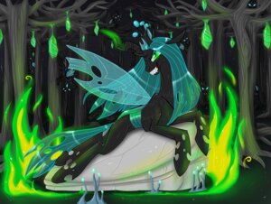 Rating: Safe Score: 0 Tags: 2012 arthropod blue_eyes changeling_(mlp) chrysalis detailed_background distracting_watermark e621 equid fangs female feral fire forest friendship_is_magic green_eyes group hasbro insect_wings looking_at_viewer male mammal my_little_pony nature night outside plant quadruped queen_chrysalis_(mlp) rock shalonesk sky smile star tail teeth tree watermark wings wood User: bunchy7s