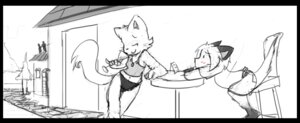 Rating: Safe Score: 0 Tags: anthro augustus_(bcb) bittersweet_candy_bowl black_border border clothed clothing daisy_(bcb) digital_drawing_(artwork) digital_media_(artwork) domestic_cat duo e621 felid feline felis female flirting male male/female mammal marshmallow_(artist) simple_background sitting sketch spot_color standing tail white_background User: bunchy7s