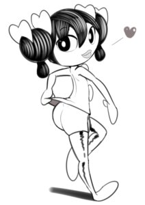 Rating: Questionable Score: 0 Tags: alternative_fashion black_and_white bottomwear butt clothed clothing clothing_lift digital_media_(artwork) e621 female generation_5_pokemon goth gothorita heart_symbol hi_res humanoid lips looking_at_viewer monochrome mooning nintendo not_furry pokemon pokemon_(species) presenting skirt skirt_lift solo theboogie User: bunchy7s