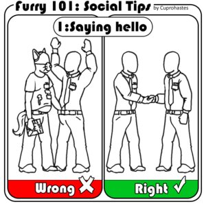 Rating: Explicit Score: 0 Tags: 1:1 arms_above_head belt biped bottomwear clothed clothing comic cuprohastes duo e621 english_text fully_clothed furry_fandom furry_lifestyle gesture grandfathered_content hand_in_pants handshake human line_art male mammal mask meme pants social_tips standing text the_more_you_know wearing_mask User: bunchy7s