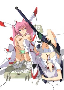 Rating: Explicit Score: 0 Tags: 2girls breasts female female_only gun legs lying mecha_musume multiple_females multiple_girls open_clothes open_shirt original panties pink_hair red_eyes rule34 sakura_sora shirt silver_hair tied_hair twintails underwear weapon wrench User: bunchy7s