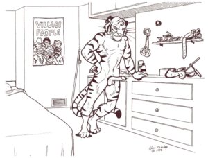 Rating: Explicit Score: 0 Tags: 1990s 1998 1boy 20th_century anthro associated_student_bodies chris_mckinley cock_ring david_mear erection feline freshman_year fur furry handcuffs leather male male_only nipple_piercing nipples penis piercing rule34 solo tiger toys village_people User: bunchy7s