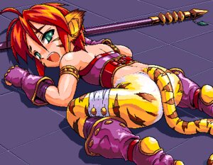 Rating: Questionable Score: 0 Tags: animal_humanoid blush bottomless breath_of_fire butt capcom clothed clothing digital_media_(artwork) e621 felid felid_humanoid female footwear green_eyes humanoid katt_(breath_of_fire) legwear looking_back low_res mammal mammal_humanoid oekaki pantherine pantherine_humanoid pixel_(artwork) redrantem socks solo stirrup_socks stripes tail tiger tiger_humanoid toeless_footwear tomoshibi_hidekazu weapon young User: bunchy7s