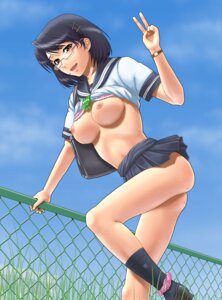 Rating: Explicit Score: 0 Tags: areolae ass black_shoes blue_hair blue_legwear blue_socks bottomless bra breasts brown_eyes erect_nipples female fence footwear gesture glasses grass hair_ornament hairpin lingerie nipples ogino_atsushi open_mouth outdoors outside panties panties_around_leg panties_around_one_leg pink_bra pink_panties rule34 school_uniform shoes skirt sky socks solo sweat underwear v watch wristwatch User: bunchy7s
