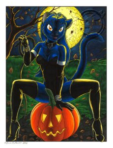 Rating: Questionable Score: 0 Tags: 2006 amber_eyes anthro armwear biped blue_body blue_fur blue_hair boots border brian_mcpherson clothed clothing collar cuff_(restraint) domestic_cat dominatrix e621 elbow_gloves felid feline felis female food footwear fruit fur gloves hair halloween handwear high_heeled_boots high_heels holidays jack-o'-lantern leaf legwear lingerie mammal moon night outside plant pumpkin restraints round_ears shackles shoes sitting skimpy sky solo spread_legs spreading tail teddy_(clothing) thigh_boots thigh_highs traditional_media_(artwork) tree whip white_border wood User: bunchy7s