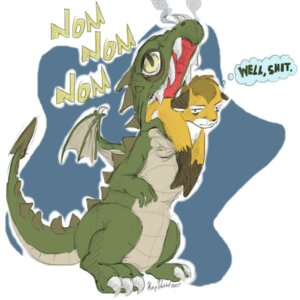 Rating: Questionable Score: 0 Tags: 1:1 canid canine digital_media_(artwork) dragon duo e621 feet_first feral fox humor it's_a_trap! male male_pred male_prey mammal mythological_creature mythological_scalie mythology nom sad scalie tail thought_bubble vore wings User: bunchy7s