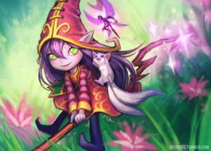 Rating: Safe Score: 0 Tags: ambiguous_gender clothing domestic_cat dress e621 felid feline felis female feral flower grass green_eyes group hat headgear headwear humanoid justduet league_of_legends lulu_(lol) magic mammal multi_tail pix_(lol) pixie plant purple_body riot_games solo_focus sparkles tail tall_grass tencent yordle User: bunchy7s