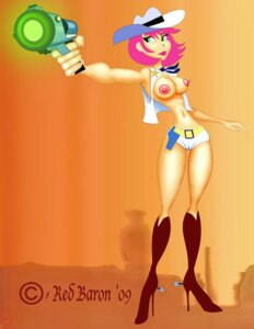 Rating: Explicit Score: 0 Tags: 1girls 2009 breasts chuck_bauman cowboy_hat cowgirl_outfit dr1ace erin_esurance esurance female female_only green_eyes mascot nipples pink_hair red_baron rule34 solo User: bunchy7s
