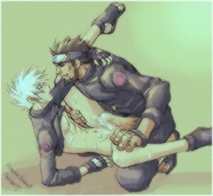 Rating: Explicit Score: 0 Tags: 2boys artist_request boner bottomless censored cum erection gay hatake_kakashi hiroyuki_kuroda hiroyukikuroda kakashi_hatake large_penis leaf lowres male male_only naruto naruto_(series) penis penises_touching rule34 sarutobi_asuma sex shirt_lift spread_legs unzipped yaoi User: bunchy7s