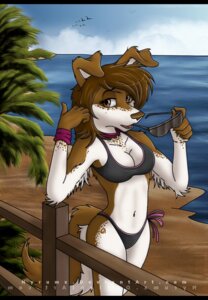 Rating: Safe Score: 0 Tags: 2012 ambient_bird ambient_flier ambient_silhouette anthro avian beach bikini bird black_bars breasts brown_body brown_eyes brown_fur brown_hair brown_markings brown_nose canid canine clothed clothing cloud collar detailed_background e621 eyewear female fur hair hi_res letterbox mammal markings nyrumx outside sand seaside silhouette skimpy sky solo spots sunglasses swimwear tight_clothing two-piece_swimsuit verano water User: bunchy7s