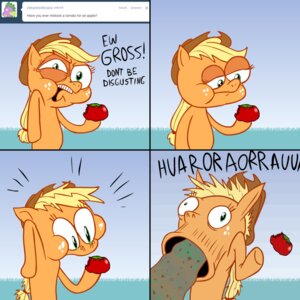 Rating: Questionable Score: 0 Tags: 1:1 applejack_(mlp) ask_blog ask_jappleack asking blonde_hair bodily_fluids cartoon_physics clothing comic cowboy_hat dialogue e621 earth_pony eating english_text equid equine eyelashes featureless_hands female feral food freckles friendship_is_magic fruit green_eyes hair hasbro hat headgear headwear hi_res horse hotdiggedydemon mammal my_little_pony plant pony ponytail solo text tomato toony tumblr user_message username vomit vomiting User: bunchy7s Rating: Questionable Score: 0 Tags: 1:1 applejack_(mlp) ask_blog ask_jappleack asking blonde_hair bodily_fluids cartoon_physics clothing comic cowboy_hat dialogue e621 earth_pony eating english_text equid equine eyelashes featureless_hands female feral food freckles friendship_is_magic fruit green_eyes hair hasbro hat headgear headwear hi_res horse hotdiggedydemon mammal my_little_pony plant pony ponytail solo text tomato toony tumblr user_message username vomit vomiting User: bunchy7s