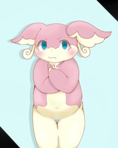 Rating: Questionable Score: 0 Tags: 4:5 audino blue_eyes blush breasts cleavage clothed clothing crossed_arms e621 female generation_5_pokemon navel nintendo pokemon pokemon_(species) pyu_ta08 skimpy slightly_chubby solo standing thick_thighs underwear User: bunchy7s