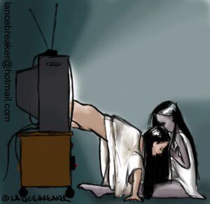 Rating: Questionable Score: 0 Tags: 2girls clothing dress duo female ghost ghost_girl ju-on lancebreaker multiple_females multiple_girls rule34 saeki_kayako television the_grudge the_ring yamamura_sadako User: bunchy7s