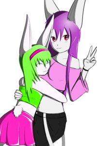 Rating: Safe Score: 0 Tags: absurd_res accessory ambiguous_gender anthro clothed clothing collar crossdressing duo e621 female fur green_hair hair hair_accessory hair_ribbon hi_res hug lagomorph latex leporid mammal petkitten purple_hair rabbit red_eyes ribbons sibling_(lore) sister_(lore) sisters_(lore) sophie_(kittyrawr) white_body white_fur yuna_(syll) User: bunchy7s Rating: Safe Score: 0 Tags: absurd_res accessory ambiguous_gender anthro clothed clothing collar crossdressing duo e621 female fur green_hair hair hair_accessory hair_ribbon hi_res hug lagomorph latex leporid mammal petkitten purple_hair rabbit red_eyes ribbons sibling_(lore) sister_(lore) sisters_(lore) sophie_(kittyrawr) white_body white_fur yuna_(syll) User: bunchy7s