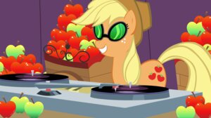 Rating: Safe Score: 0 Tags: apple applejack_(mlp) detailed_background disc disc_jockey dj_booth e621 earth_pony equid equine eyewear female feral food friendship_is_magic fruit glasses hasbro horse mammal my_little_pony mysteryben plant pony record_player solo sunglasses tail toony User: bunchy7s