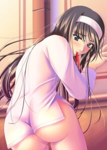 Rating: Explicit Score: 0 Tags: ass blush bottomless brown_hair censored dress_shirt female green_eyes hairband long_hair mosaic_censoring mouth_hold no_panties ribbon rule34 shirt tohno_akiha tsukihime type-moon User: bunchy7s