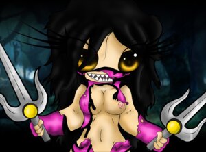 Rating: Questionable Score: 0 Tags: breasts clothing e621 female humanoid melee_weapon mileena monster monstrous_humanoid mortal_kombat neronova nightmare_fuel nipples sharp_teeth solo tarkatan teeth torn_clothing weapon User: bunchy7s